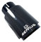 Auspuffblende Auto-Universal-Modifikation Edelstahl-Einzelauspuffrohr Vollcarbon-Logo glänzend schwarze Abdeckung Schalldämpferspitze for jedes Auto Auspuff Endrohr (Color : 63-76mm)