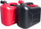 pokm toolsmarket - Benzinkanister 10 Liter, Kunststoff Kraftstoffkanister für Benzin und Diesel mit Hahn, Reservekanister mit UN-Zulassung - Rot/Schwarz