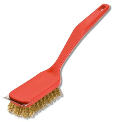 Gastro Grillbürste für Grill Rost mit Schaber Kante Kratzer Gussrost Drahtbürste z.b. kompatibel mit Weber Gasgrill Holzkohlegrill Kesser Enders BBQ Reiniger Bürste