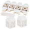 FRUHLING 50 Stück Hochzeit Geschenkbox Süßigkeiten Kasten Gastgeschenke Schachtel Weiß Bonbons Geschenkbox Gastgeschenk Kartonage mit Farbband für Tischdeko Hochzeit Dekoration