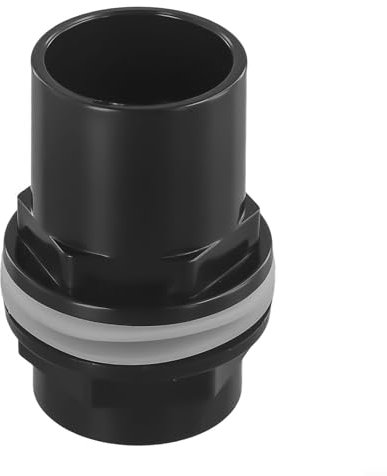 Conector de tanque de PVC profesional para tubo de filtro de estanque de peces, roscado y tuerca (40 mm)