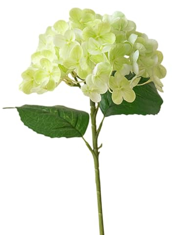 Künstliche Blume Hortensie, Hortensien Kunstblumen Länge 45cm, Getrocknete Hortensien, Kunstblumen Wie Echt Deko Seidenblumen, Kunstblumen Für Hochzeit Home Par Tisch Küche Büro Deko Hellgrün