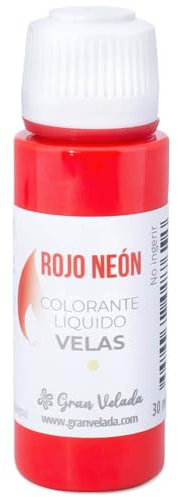 Gran Velada - Colorante Liquido para Velas Rojo Neon 30 ml