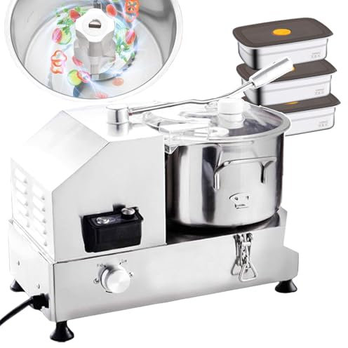 forplubossmmp Procesadores De Alimentos Y Picadoras De Verduras: 1200 Rpm/1400 RPM, Picadora De Alimentos Eléctrica, Cortadora De Verduras para Uso Comercial, con Barril De Acero Inoxidable,12L