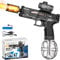 Pistola de Agua Eléctrica, Potente Pistola de Agua con Efectos de Destello y Retroceso, 6-8 m Alcance, 320 ml Capacidad, Juguete para Fiestas de Verano en la Piscina para Niños y Adultos (Gris)