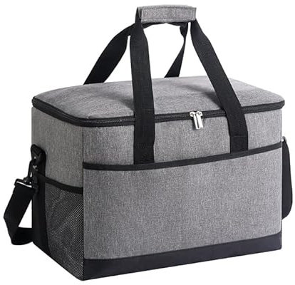 Zikenis Bolsa Termica Porta Alimentos 20l, Nevera Portatil Bolsa para Comida e Bebida, Antiderrames, Impermeable, Tela Oxford, Plegable Bolsa Nevera, para Acampada, Picnics, Transporte de Alimentos