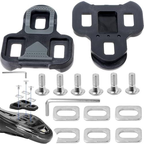 Premium Look Keo Cleats Für Fahrradschuhe, rutschfest Hochleistungs-Pedalklampen, Kompatibel Mit Look Keo Blade 2 Max Carbon Classic Pedalen Für MTB Pedalplatten,Rennrad Fahrradzubehör,Schwarz