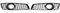 Embellecedor de rejilla de luz antiniebla delantera para Audi A3 8P 2009-2013.(Chrome black)