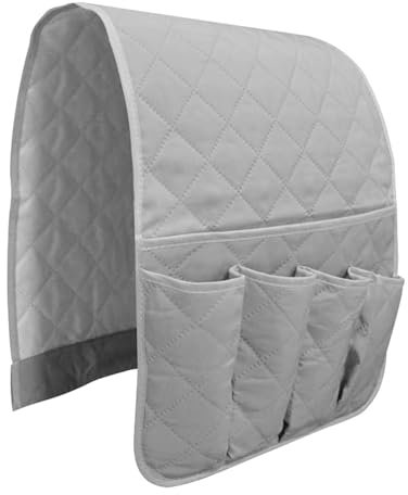 Couch Remote Holder, Arm Rest Organizer, 34.25x12.99 Inches Non Slip Design and 5 Pocket Storage, Home Accessory for Book, Rv, Sunglasses, Laptop, Phone, Gaming Controller, Nightstand, Living Room