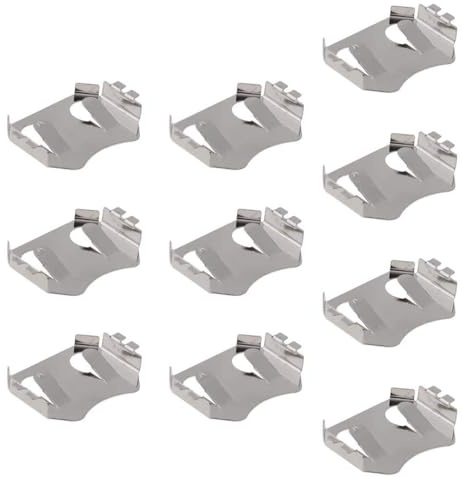 Qsvbeeqj Tab 2032 Battery Button Cell Holder Coin Cell Retainer Battery Holder Surface Mount Reflow Soldrable Button Base