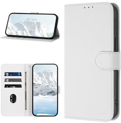 YIRRANZD für iPhone XR Hülle, Klapphülle Premium PU Lederhülle [Kartenfach] Schutzhülle, Stoßfeste Flip Wallet Case für iPhone XR Handyhülle (Weiß)