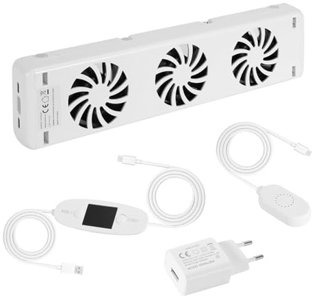 Eikuavons Heizungsventilator Ventilatoren 1 Stück, Heizkörper Ventilator Ventilatoren für Unterheizungen und Heizkörper, zum Sparen von Energie und Heizkosten, Luftstrom: 30 CFM/51 m³/h
