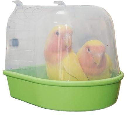 Vogelbad Für Den Käfig | Spritzsicherer Klarer Dusch-Futterspender
