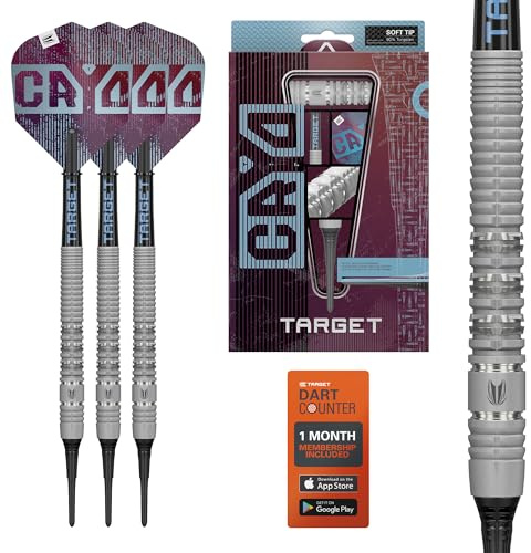 Target Darts Cryo Soft Tip Dart Set 18g–21g 90% Wolfram Barrels Cryo Spitzen Pro Grip Tag-Schaft & Nr.6 Flights Design Claret Purple & Blau | Dartpfeile mit Kunststoffspitze Dart Pfeile