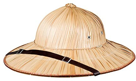 Boland 95464 -Tropenhelm Stroh, Safari, Ranger, Guide, Reisebegleiter, Hut, Kopfbedeckung, Accessoire, Kostüm, Karneval, Mottoparty