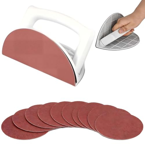 Ponceuse d'Angle pour Cloison Sèche FORMVERSITY, 7 Pouces Cale a Poncer Angle Papier Abrasif Remplaçables, Ponceuse d'Angle Semi-Circulaire Multifonctionnelle avec 10 Papiers Abrasifs (Maille 240)