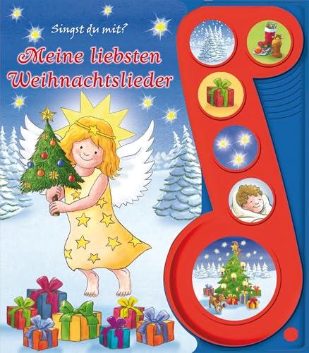 Meine liebsten Weihnachtslieder - Liederbuch mit Sound: Pappbilderbuch mit 6 Melodien