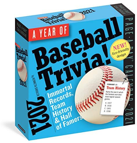 Year of Baseball Trivia! 2021 Calendar
