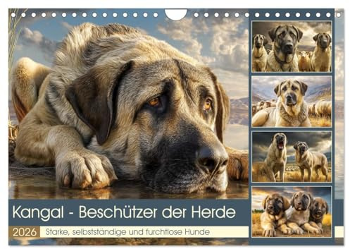 Kangal - Beschützer der Herde. Starke, selbstständige und furchtlose Hunde (Wandkalender 2026 DIN A4 quer), CALVENDO Monatskalender: Diese loyalen ... Aufgabe mit Stolz und Mut (CALVENDO Tiere)