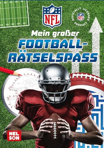 NFL: Mein großer Football-Rätselspaß: Rätselblock für Jungen und Mädchen ab 4 Jahren mit Labyrinthen, Fehlerbildern, Sudokus und Denkspielen