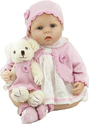 ZIYIUI Reborn Puppe 22 Zoll 55 cm Lebensecht Baby Reborn Mädchen Handgemacht Weiche Vinyl Silikon Reborn Babypuppen Neugeborenes Mädchen Junge Spielzeug Geschenk
