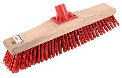 Vetrineinrete® Spazzola da giardino in legno con setole in pvc scopa per esterni spazzolone da 30 o 40 cm per foglie fogliame attrezzi per giardinaggio 90310 D72 (Larghezza 40 cm)