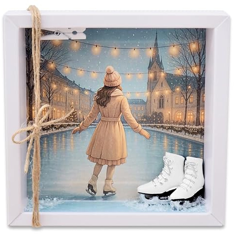 ZauberDeko Geldgeschenk Verpackung Schlittschuhe Schlittschuhlaufen Winter Geschenk Weihnachten