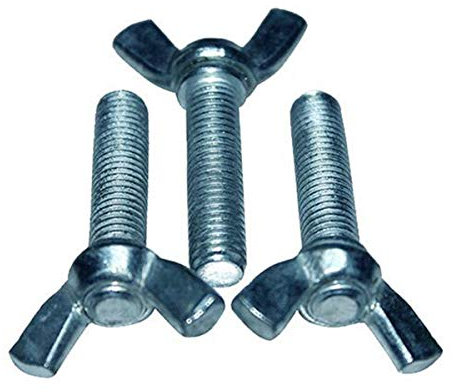 4Pcs M10 M12 Flügelschrauben Rändelschrauben Flügelschraube Außengewinde Stahl verzinkt 16mm-50mm Länge M12 X 45mm