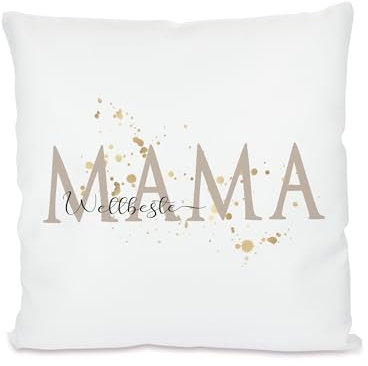 Manufaktur Liebevoll I Kissen „Weltbeste Mama Geschenk Geburtstag Muttertag Muttertagsgeschenk Weihnachten Dankeschön Spruch Kissen Geschenk von den Kindern
