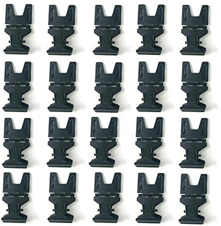 Metall-Pop-Schilderständer, Brot-Geschäft, Preisschild-Halter, Werbeanzeige, Clip-Halter (schwarz, 20 Stück)