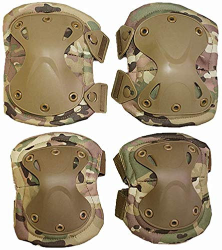 FIRECLUB Airsoft SWAT X-Cap Airsoft Paintball Knee & Elbow Pads Desert (CP)