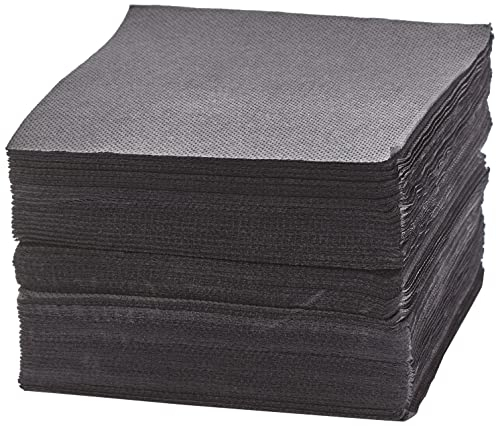 Le Nappage - Papierservietten Tex Touch - Farbe Schwarz - FSC®-zertifizierte Servietten - Recycelbar und biologisch abbaubar - Packung mit 50 schwarzen Servietten Größe 25 x 24 cm