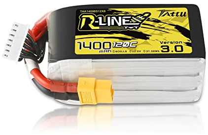 Tattu 6S LiPo Akku 1400mAh 22.2V 120C 6S mit XT60 Stecker für FPV Racing Quadcopters Helikopter Flugzeuge