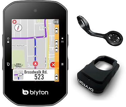 Bryton Rider S500E GPS Bike/Cycling Computer. USA Map Version. Color Touchscreen, Maps & Navigation, Smart Trainer Workout, Live Tracking, 24hr Battery, E-Bike Radar Compatible, ANT+/Bluetooth