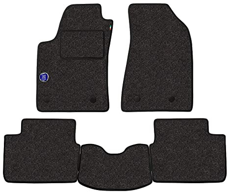 Fußmatten Set für BMW 3er E46 Cabrio Baujahr 1998 bis 2007 in Automobil-Teppich,, Grau und Logo