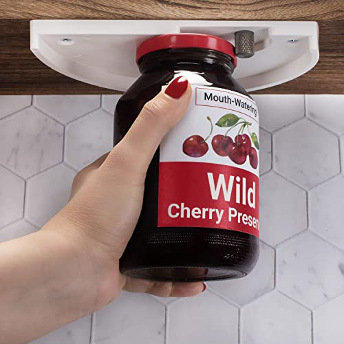 UN-SKRU Under Cabinet Jar Opener - Bottle & Jar Lid Opener for Arthritis, Seniors, Weak Hands - Opens Any Size Lid