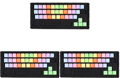 Mobestech 3ensembles Set De Keycaps Pbt Rainbow Touches pour Clavier Mécanique Kit De Remplacement Décoration De Clavier Résistant à Usure Facile à Installer