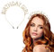 WLLHYF Geburtstag Kronen Mädchen Stirnband Geburtstag Schärpe Bling Strass Haarband Prinzessin Tiara Sweet Happy Birthday Zubehör für Frauen Mädchen Party Dekorationen