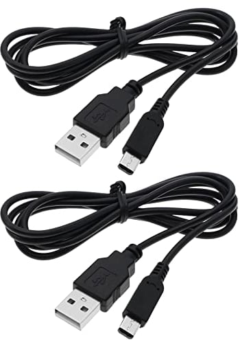 EMSea 2 STK. USB-Ladekabel Kabel Ersatz Kompatibel mit Nintendo DSI/3DS/3DS XL/Neue 3DS/Neue 3DS XL/3DS LL USB-Ladekabel Schwarz