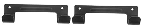 Cabilock 2 StüCk BüGelbrett Halterung Wandmontage, Multifunktionale Wandhaken FüR BüGelbrett Aufbewahrung, Haushalts Wandhalterung, Schwarz, 15.5 X 5 X 9 cm, Stahl Und Eva