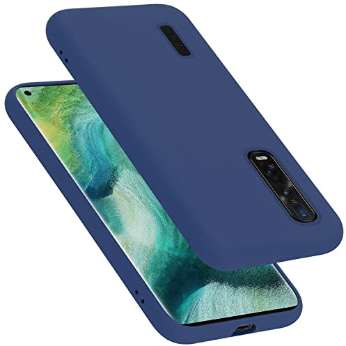 Cadorabo Hülle kompatibel mit Oppo FIND X2 PRO Hülle Silikon Handyhülle für FIND X2 PRO Case aus flüssigem Silikon- Kratzfeste und stoßfeste dünne TPU Schutzhülle - Liquid BLAU