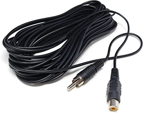 DRUT 10m RCA to RCA Socket Mono Single Phono Extension Cable HI-FI/TV Audio Video Lead Cord 33ft Black