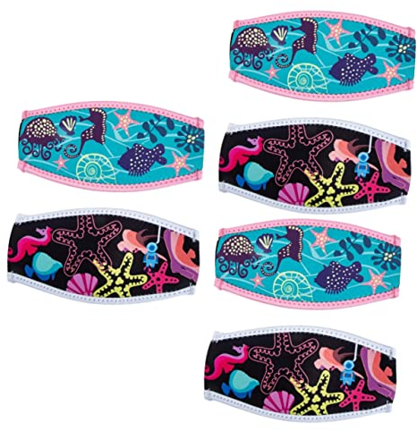 CLISPEED 6 Pcs Diving Mask Spit Swimming Goggle Strap Sleeve Diving Strap Sleeves Dive Wrapping Strap Keeping Water Out Ear Protection Headband Strap Cover Diva Hair Care Equipment Neoprene