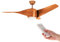 M mimotec - Ventilador de Techo con luz Led Fanton Madera con luz y Mando a Distancia, Bajo consumo, motor DC, 8 velocidades,Silencioso,3 Aspas, modo invierno-verano, LM8081
