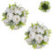 BLOSMON Kunstblumen Blumenstrauß Blumenkugeln Tischdeko Hochzeitsdeko 2 Stück Weiß Künstliche Pfingstrose Flower für Hochzeit Tisch Dekoration Blumen Künstlich für Wohnzimmer Geburtstag Party Deko