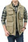 Sukany Men's Casual Lightweight Utility Vest Outdoor Fishing Safari Gilet Cargo Shooting Travel Waistcoat with Pockets Khaki S