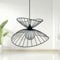 bamyum Vertigo Lampe 100% Metall Hängelampe Schwarz Ø50 cm 1 flammig, Küchenlampe Hängend Schwarz, Lampenschirm Pendelleuchte Esstisch Wohnzimmer