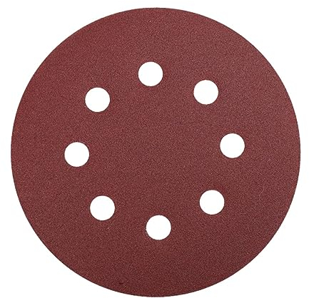 Secwell 20 Stück Schleifpapi 180mm Klett Schleifscheiben 8 Loch Schleifpapier Körnung 150