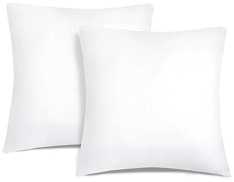 Aitsse - Relleno de Cojín de Fibra Hueca Siliconada Suave (2, 50x50cm) | Alta Recuperación 2/4/6 Unidades, Suave, Mullido, Antialérgico. Cojín Decorativo para Casa, Dormitorio, Salón o Coche.