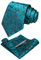 JEMYGINS pfauenblau krawatte Paisley Seide Herren Krawatten und Einstecktuch mit krawattenklammer Sets